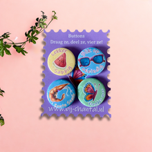 Afbeelding in Gallery-weergave laden, Festival button set 4 stuks 37mm