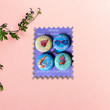 Afbeelding in Gallery-weergave laden, Festival button set 4 stuks 25mm