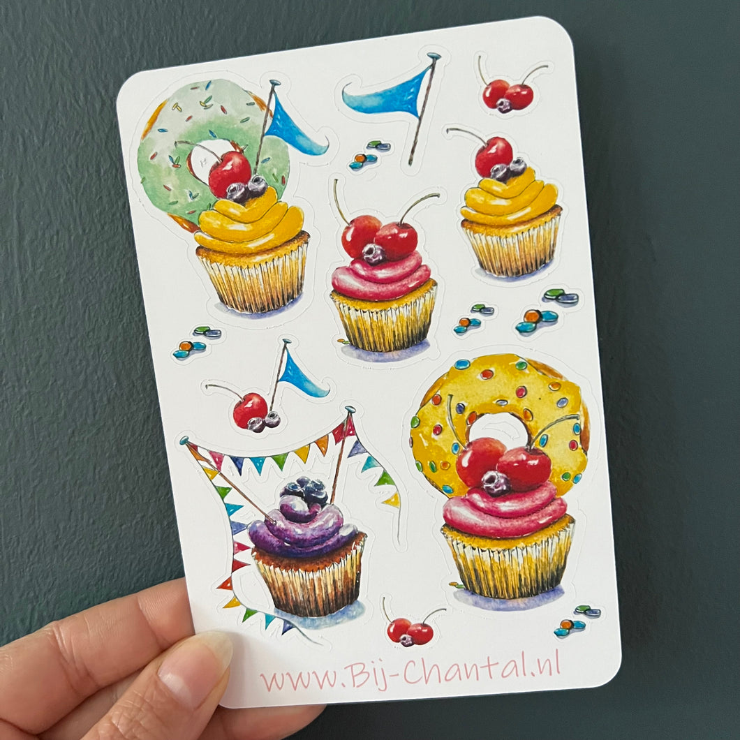 Stickervel Cupcakes