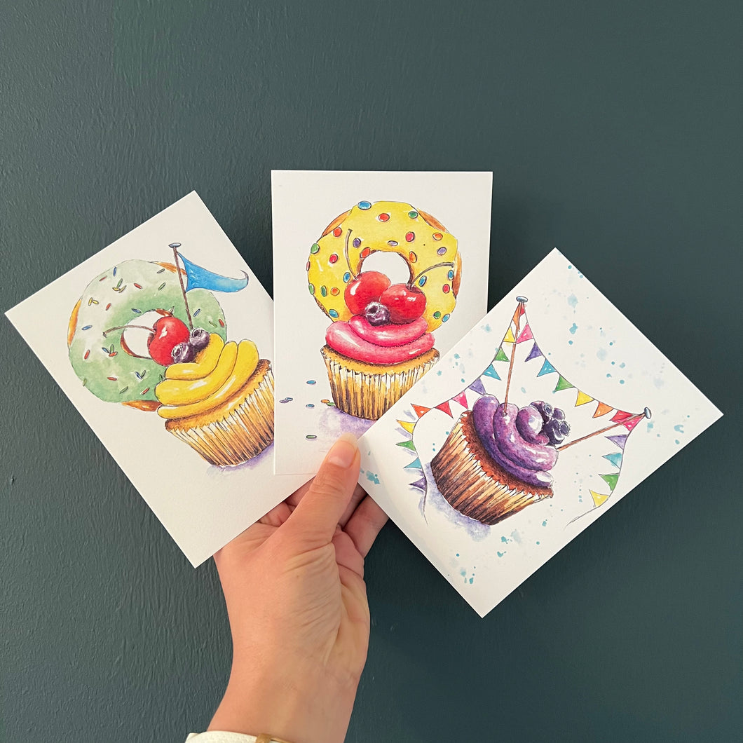 Feestkaarten set 3 stuks